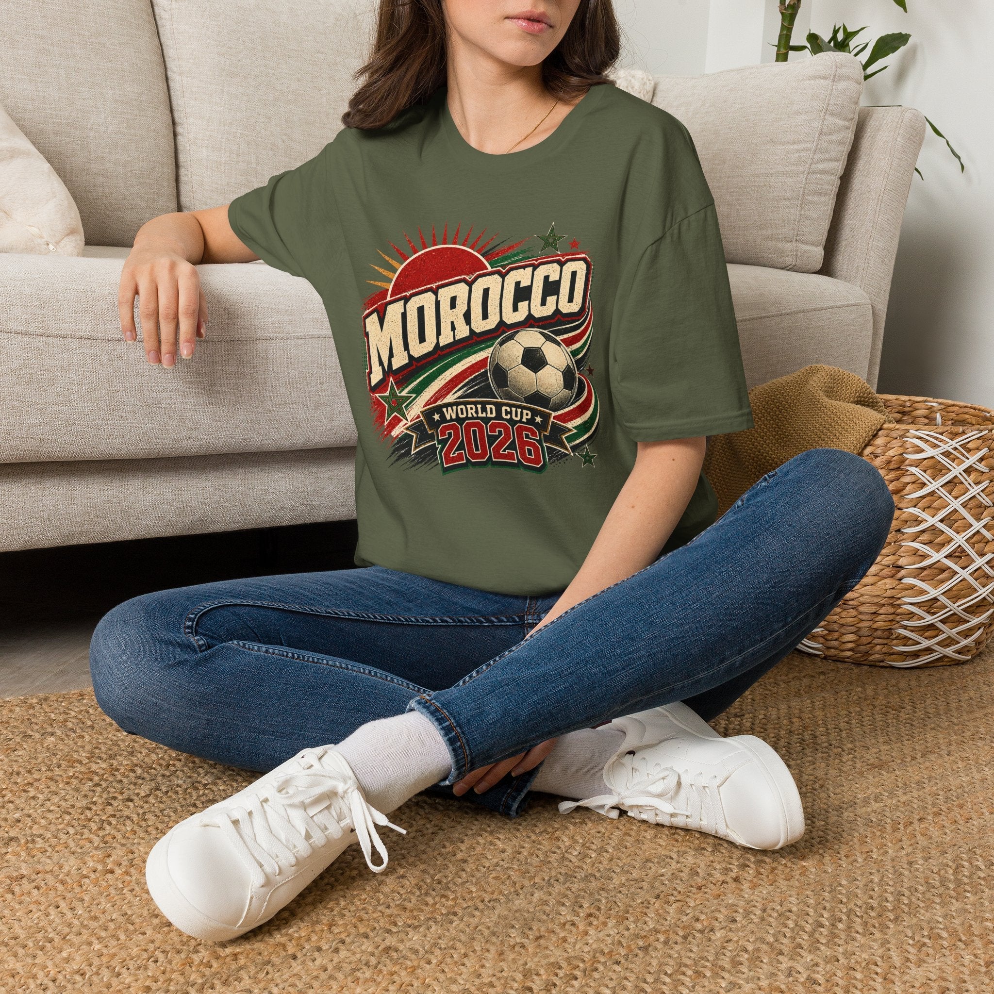 Morocco 2026 World Cup Retro T-Shirt - soccer fan t-shirt | GoalRush Studio