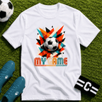 My Game Retro Geometric Soccer T-Shirt - soccer fan t-shirt | GoalRush Studio
