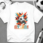 My Game Retro Geometric Soccer T-Shirt - soccer fan t-shirt | GoalRush Studio