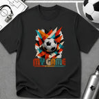 My Game Retro Geometric Soccer T-Shirt - soccer fan t-shirt | GoalRush Studio