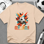 My Game Retro Geometric Soccer T-Shirt - soccer fan t-shirt | GoalRush Studio