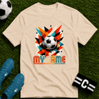 My Game Retro Geometric Soccer T-Shirt - soccer fan t-shirt | GoalRush Studio