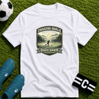 Nature Runner Graphic T-Shirt "Chasing Goals Since Dawn" - soccer fan t-shirt | GoalRush Studio