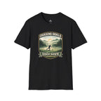 Nature Runner Graphic T-Shirt "Chasing Goals Since Dawn" - soccer fan t-shirt | GoalRush Studio