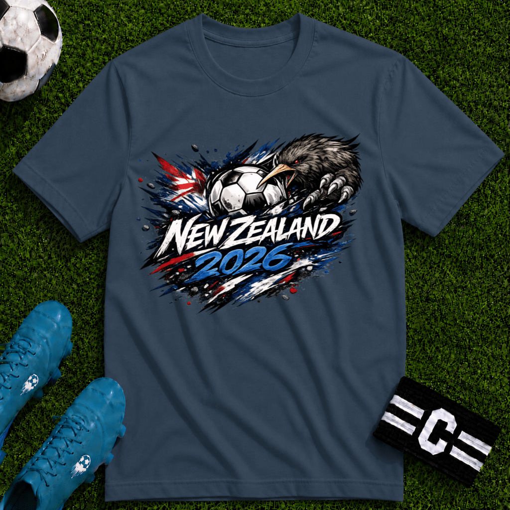 New Zealand 2026 World Cup Graphic T-Shirt - soccer fan t-shirt | GoalRush Studio