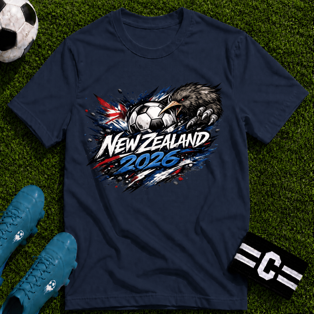 New Zealand 2026 World Cup Graphic T-Shirt - soccer fan t-shirt | GoalRush Studio