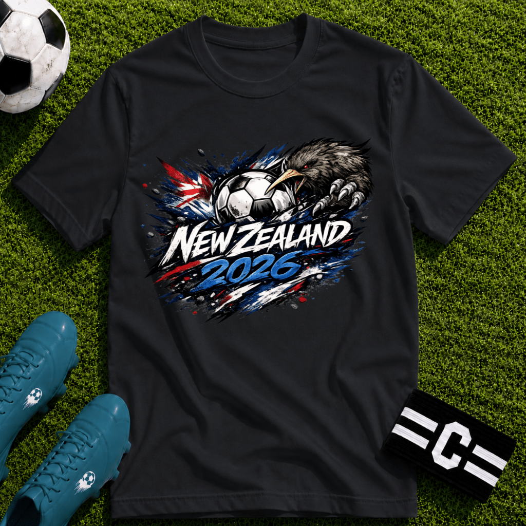New Zealand 2026 World Cup Graphic T-Shirt - soccer fan t-shirt | GoalRush Studio