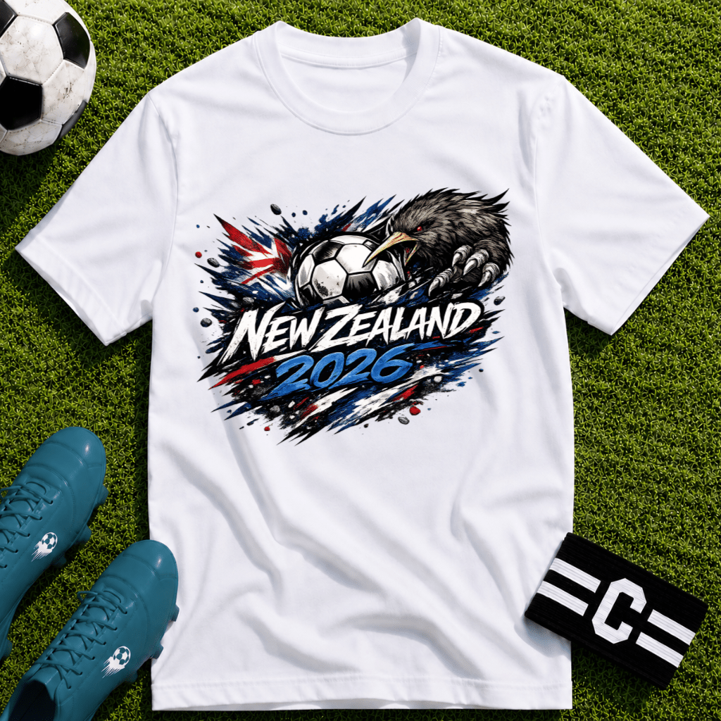 New Zealand 2026 World Cup Graphic T-Shirt - soccer fan t-shirt | GoalRush Studio
