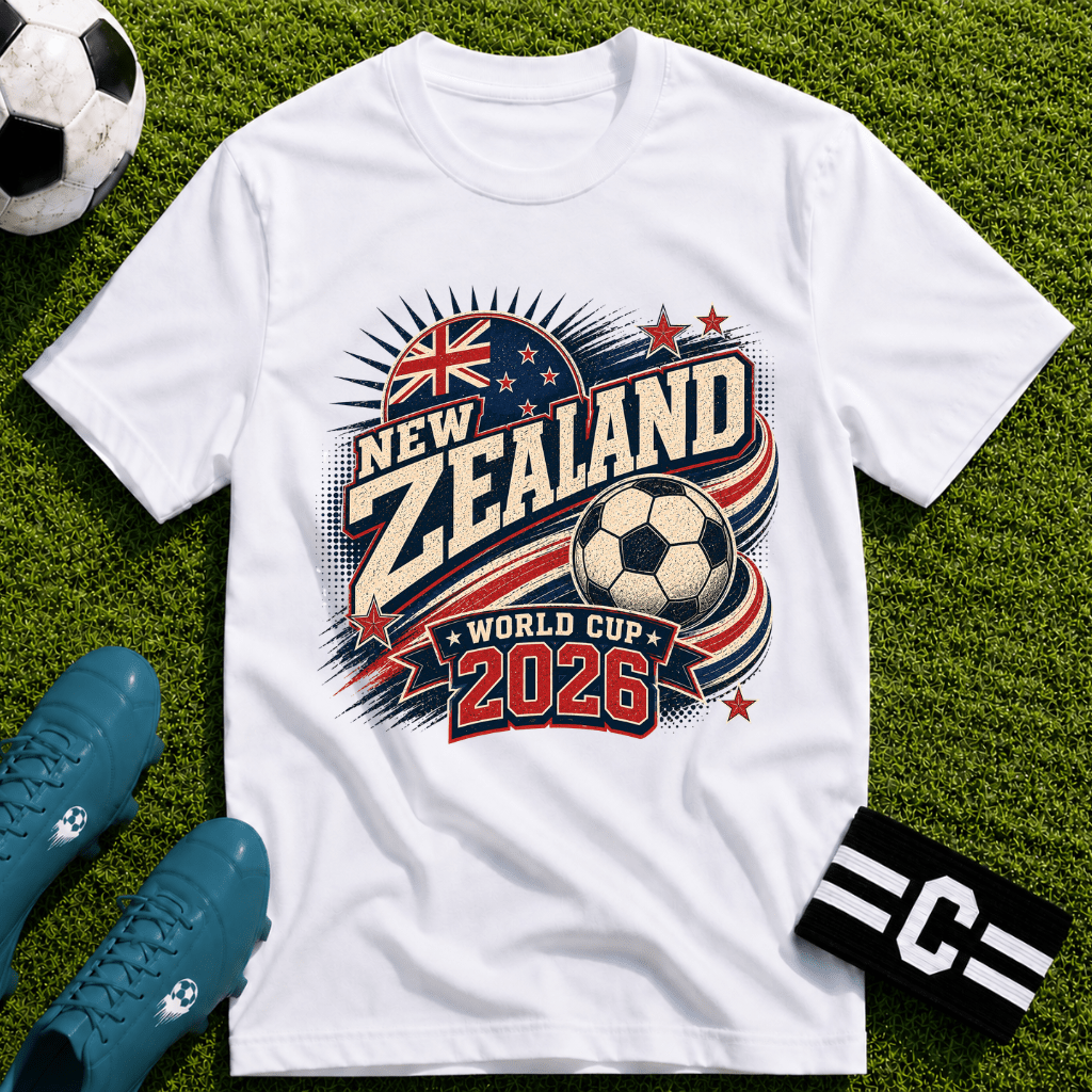 New Zealand 2026 World Cup Retro T-Shirt - soccer fan t-shirt | GoalRush Studio