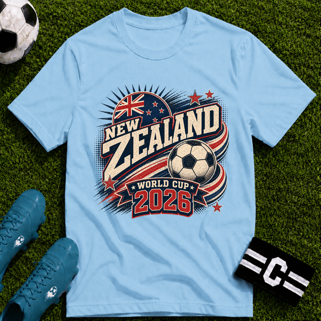 New Zealand 2026 World Cup Retro T-Shirt - soccer fan t-shirt | GoalRush Studio