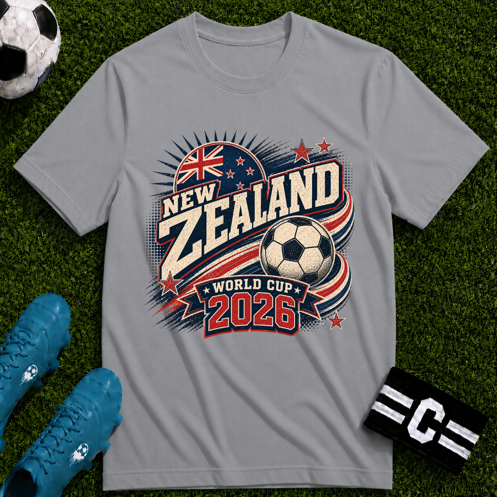 New Zealand 2026 World Cup Retro T-Shirt - soccer fan t-shirt | GoalRush Studio