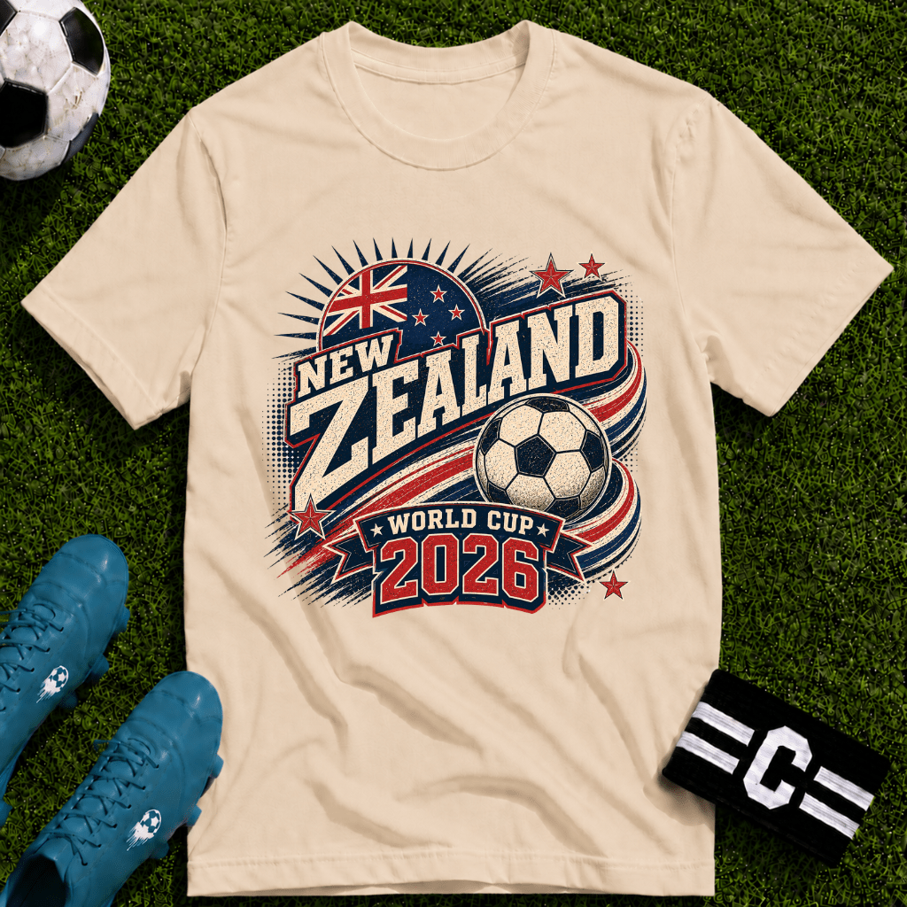 New Zealand 2026 World Cup Retro T-Shirt - soccer fan t-shirt | GoalRush Studio
