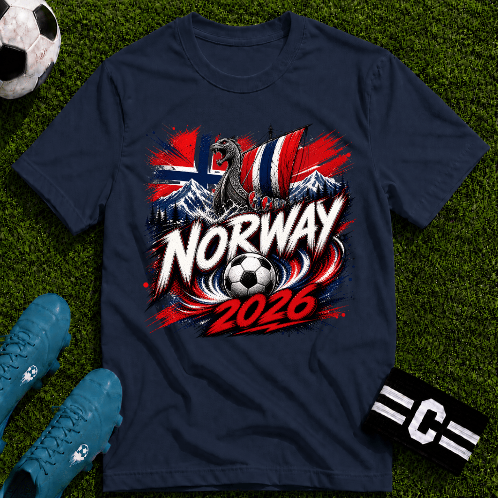 Norway 2026 World Cup Graphic T-Shirt - soccer fan t-shirt | GoalRush Studio
