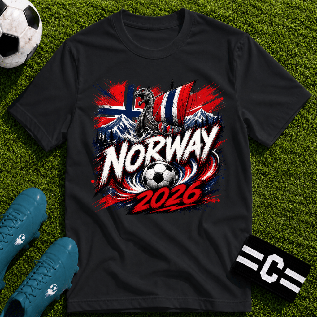 Norway 2026 World Cup Graphic T-Shirt - soccer fan t-shirt | GoalRush Studio