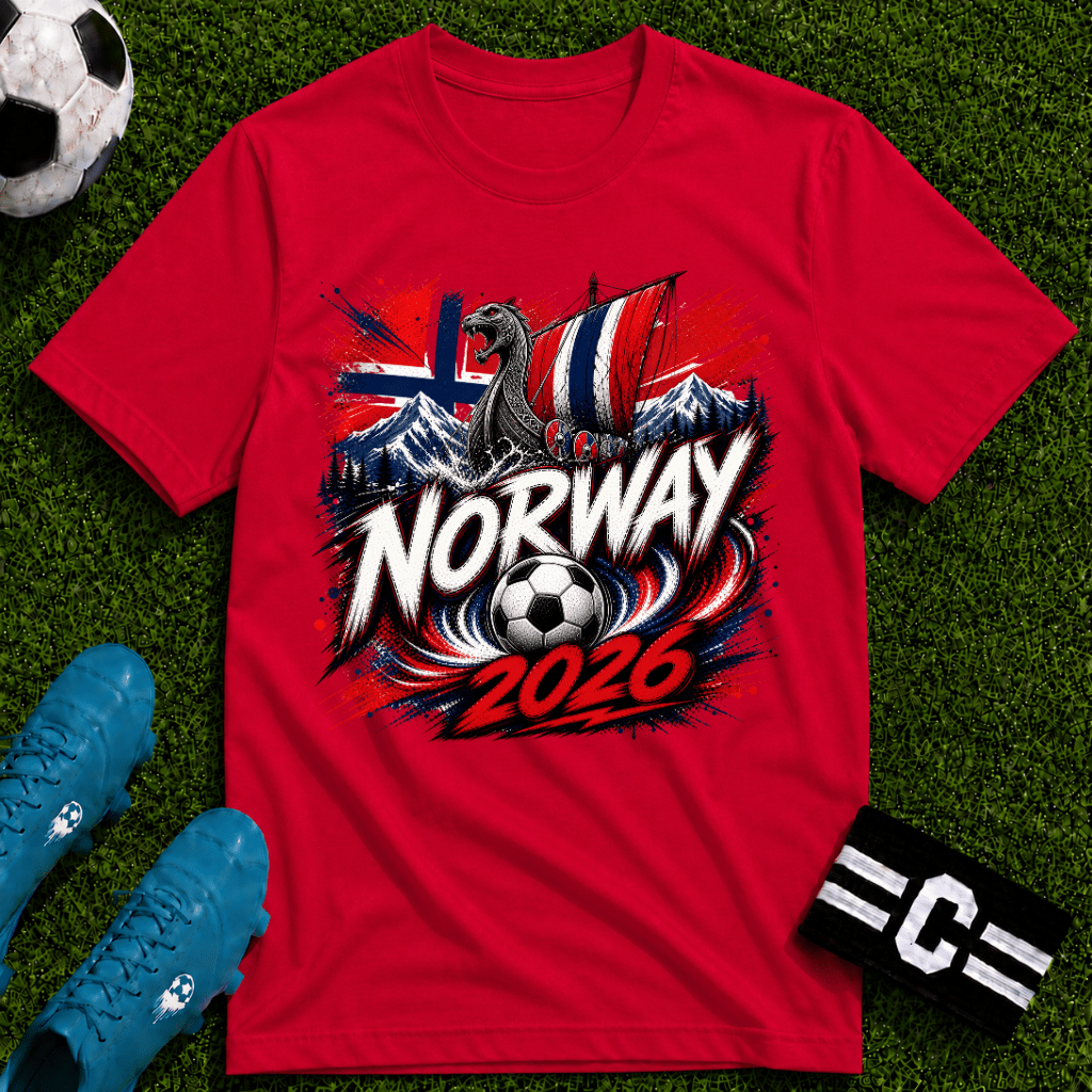 Norway 2026 World Cup Graphic T-Shirt - soccer fan t-shirt | GoalRush Studio