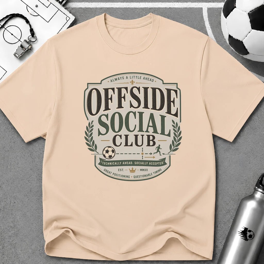 Offside Social Club Funny Soccer T-Shirt - soccer fan t-shirt | GoalRush Studio