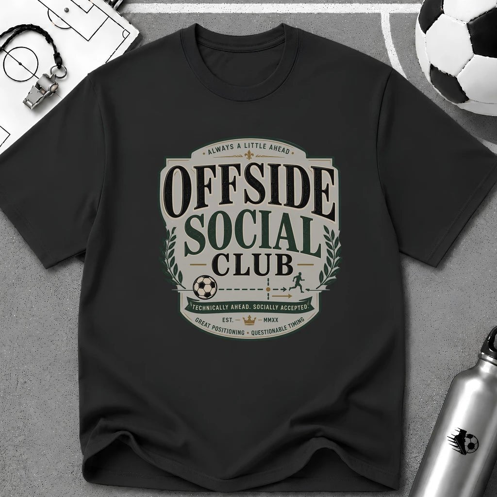 Offside Social Club Funny Soccer T-Shirt - soccer fan t-shirt | GoalRush Studio