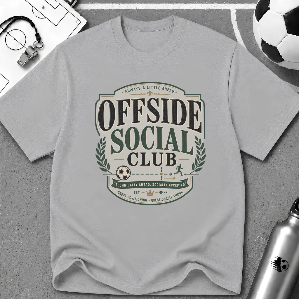 Offside Social Club Funny Soccer T-Shirt - soccer fan t-shirt | GoalRush Studio