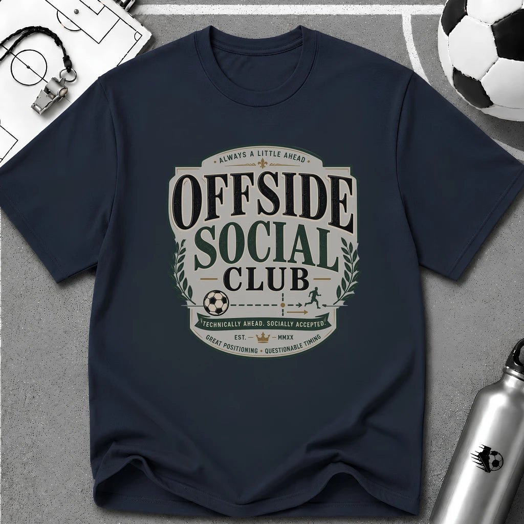 Offside Social Club Funny Soccer T-Shirt - soccer fan t-shirt | GoalRush Studio