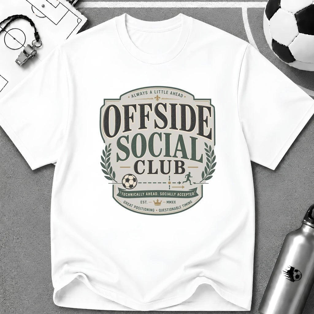 Offside Social Club Funny Soccer T-Shirt - soccer fan t-shirt | GoalRush Studio