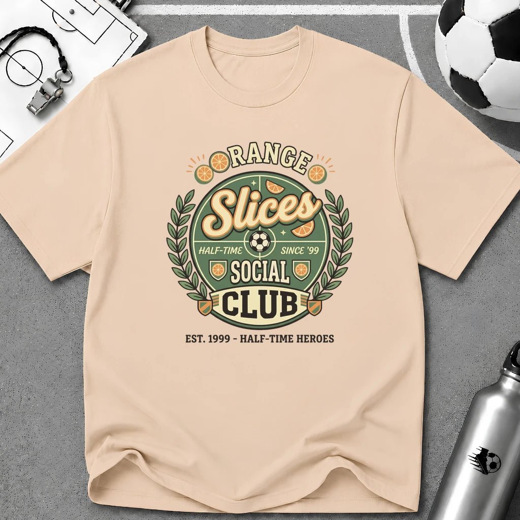 Orange Slices Social Club Funny Soccer T-Shirt - soccer fan t-shirt | GoalRush Studio