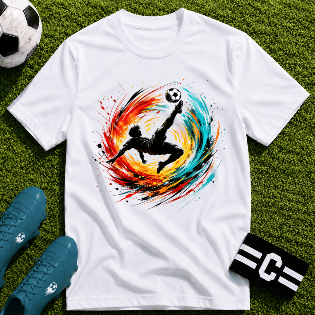 Overhead Kick Football T-Shirt - soccer fan t-shirt | GoalRush Studio
