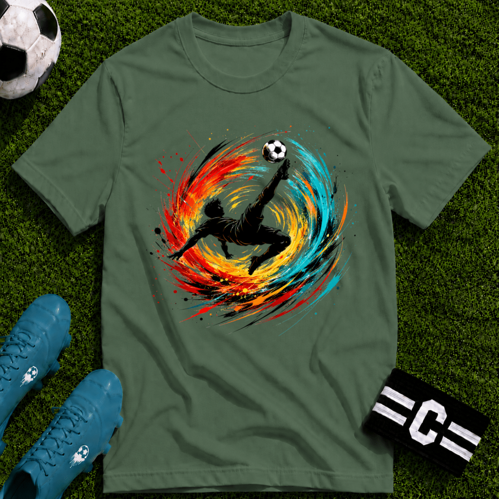 Overhead Kick Football T-Shirt - soccer fan t-shirt | GoalRush Studio
