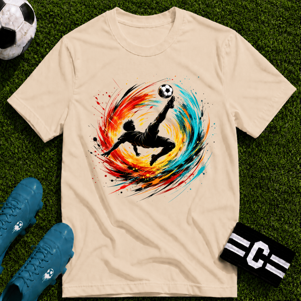 Overhead Kick Football T-Shirt - soccer fan t-shirt | GoalRush Studio