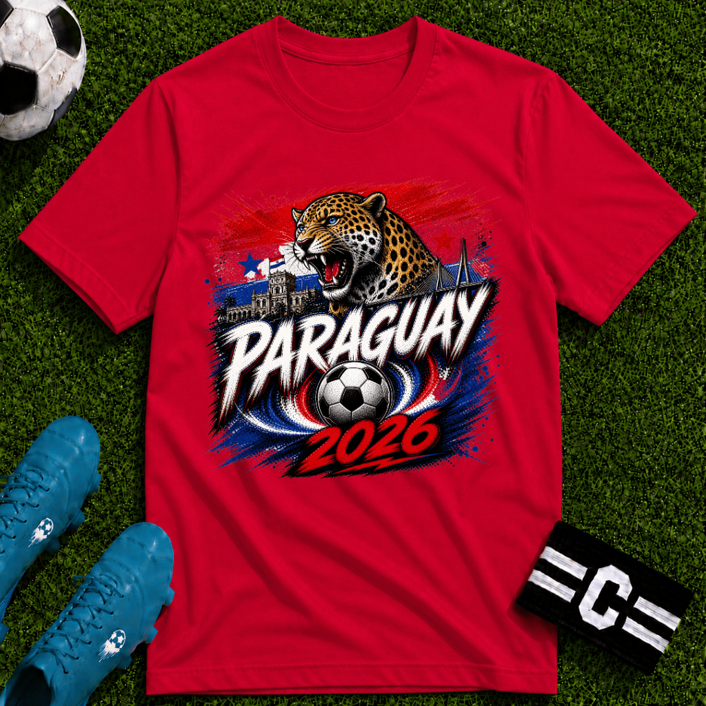 Paraguay 2026 World Cup Graphic T-Shirt - soccer fan t-shirt | GoalRush Studio