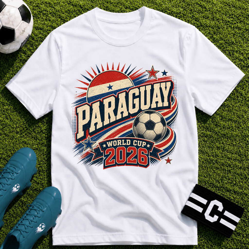 Paraguay 2026 World Cup Retro T-Shirt - soccer fan t-shirt | GoalRush Studio