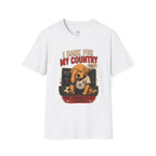Patriotic Cute Puppy "I Bark For My Country" T-Shirt - soccer fan t-shirt | GoalRush Studio