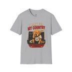 Patriotic Cute Puppy "I Bark For My Country" T-Shirt - soccer fan t-shirt | GoalRush Studio