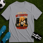 Patriotic Cute Puppy "I Bark For My Country" T-Shirt - soccer fan t-shirt | GoalRush Studio