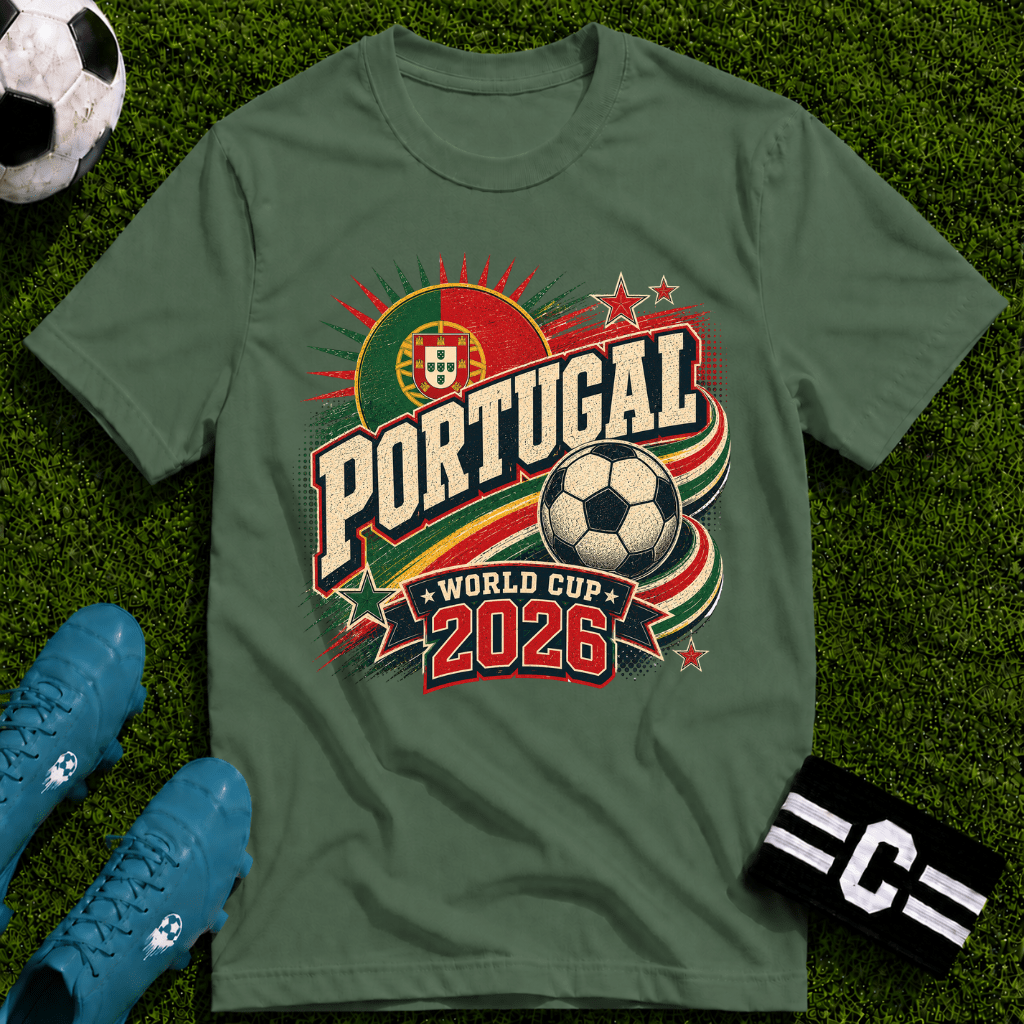 Portugal 2026 World Cup Retro T-Shirt - soccer fan t-shirt | GoalRush Studio