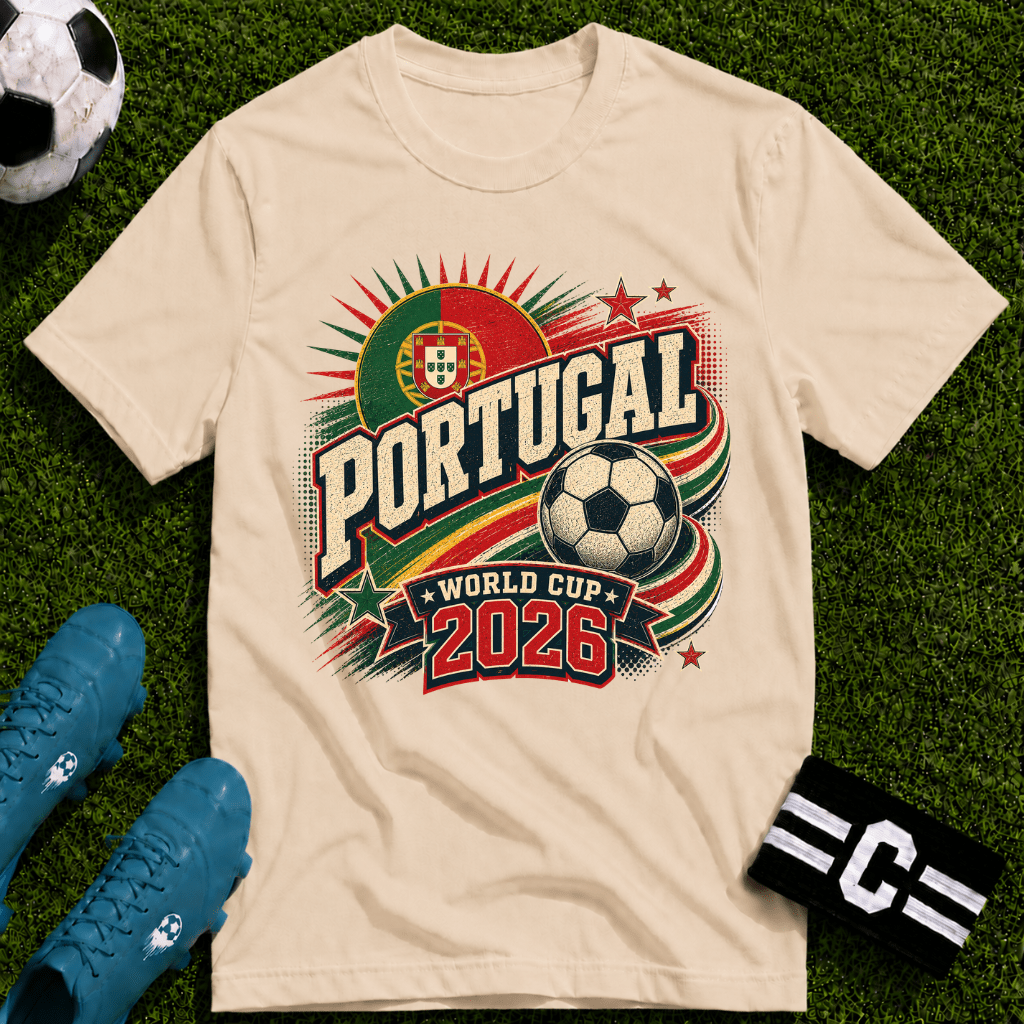 Portugal 2026 World Cup Retro T-Shirt - soccer fan t-shirt | GoalRush Studio