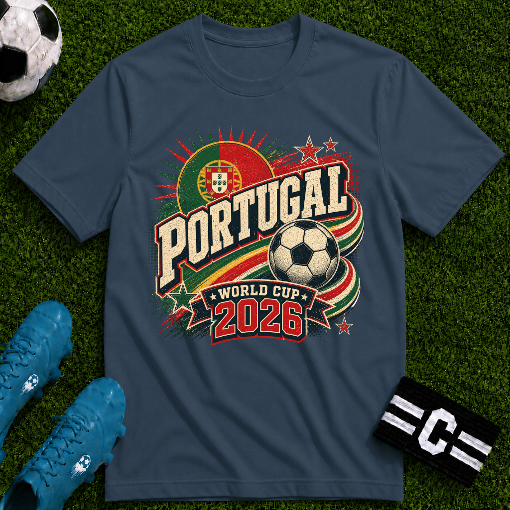 Portugal 2026 World Cup Retro T-Shirt - soccer fan t-shirt | GoalRush Studio