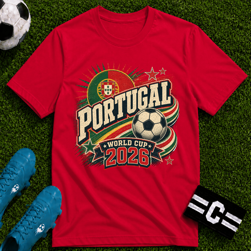 Portugal 2026 World Cup Retro T-Shirt - soccer fan t-shirt | GoalRush Studio