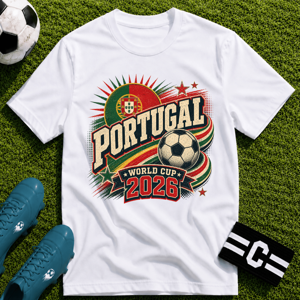Portugal 2026 World Cup Retro T-Shirt - soccer fan t-shirt | GoalRush Studio