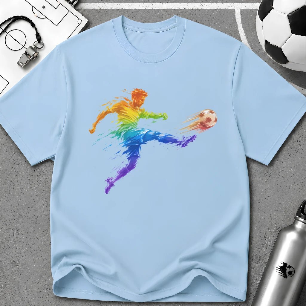 Power Kick Colour Splash T-Shirt - soccer fan t-shirt | GoalRush Studio