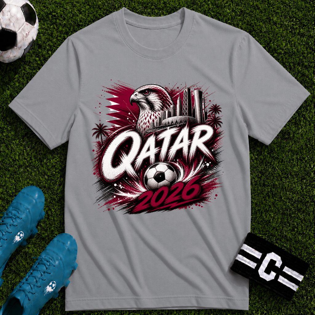 Qatar 2026 World Cup Graphic T-Shirt - soccer fan t-shirt | GoalRush Studio