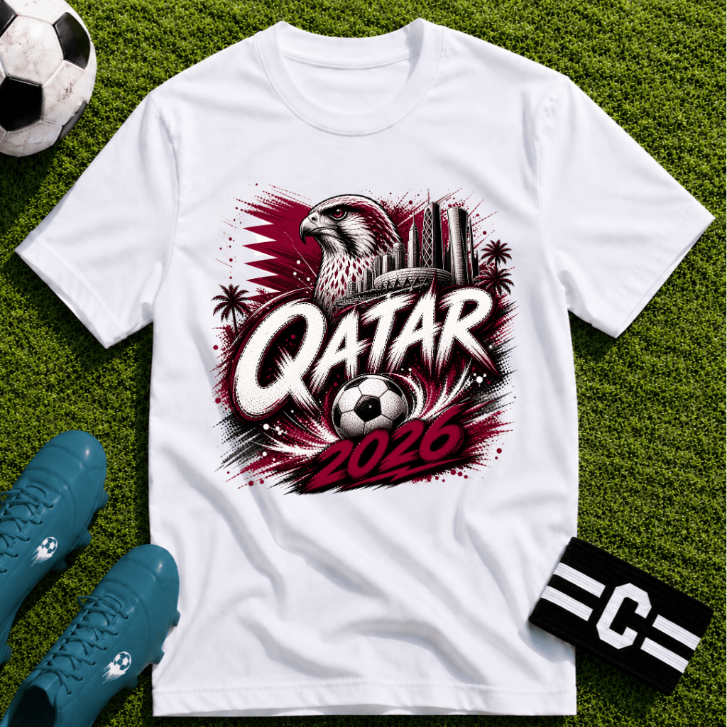 Qatar 2026 World Cup Graphic T-Shirt - soccer fan t-shirt | GoalRush Studio