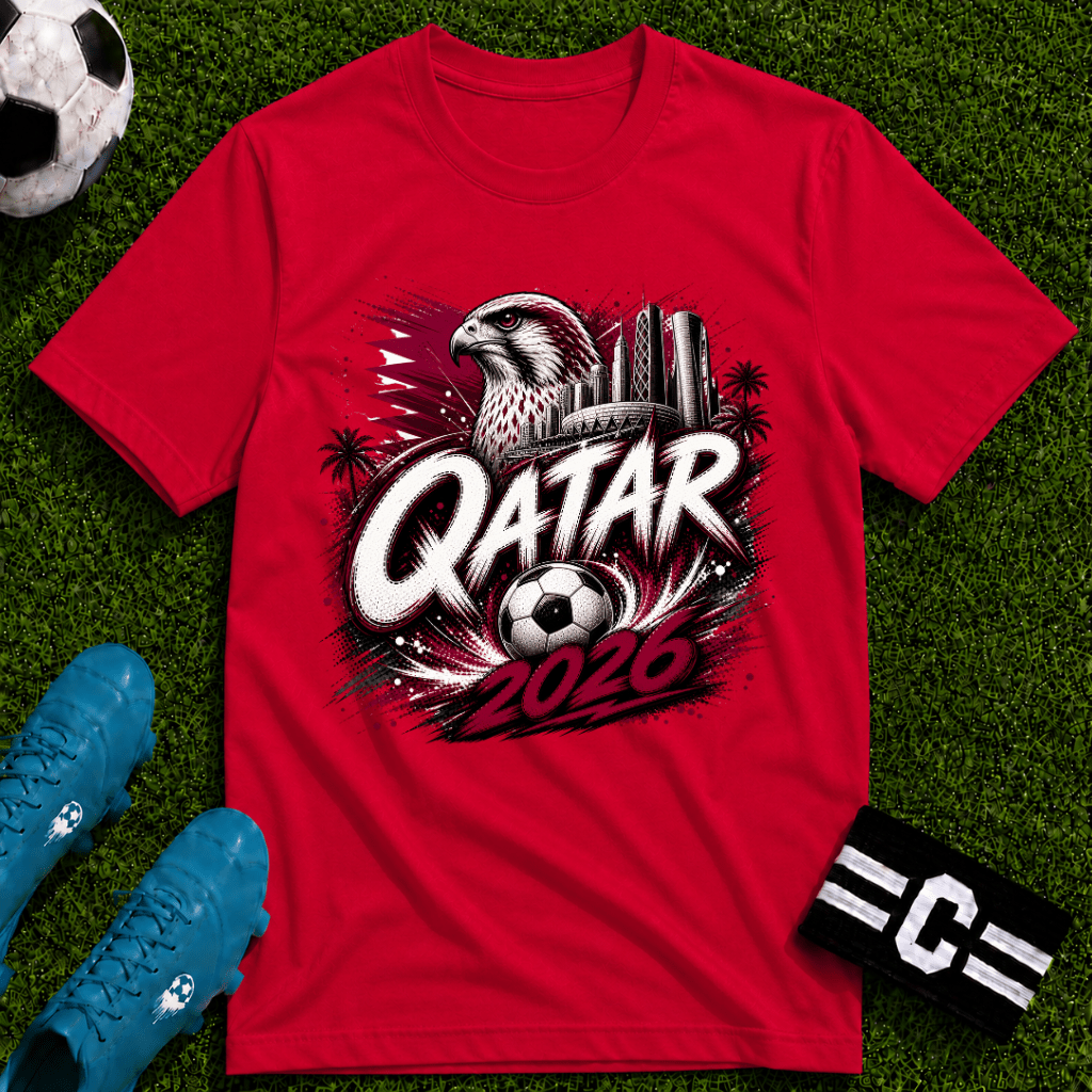 Qatar 2026 World Cup Graphic T-Shirt - soccer fan t-shirt | GoalRush Studio