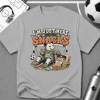 Racoon - I'm Just Here For The Snacks T-Shirt - soccer fan t-shirt | GoalRush Studio