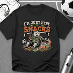 Racoon - I'm Just Here For The Snacks T-Shirt - soccer fan t-shirt | GoalRush Studio