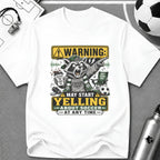 Racoon - Warning May Start Yelling About Soccer T-Shirt - soccer fan t-shirt | GoalRush Studio
