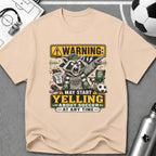Racoon - Warning May Start Yelling About Soccer T-Shirt - soccer fan t-shirt | GoalRush Studio