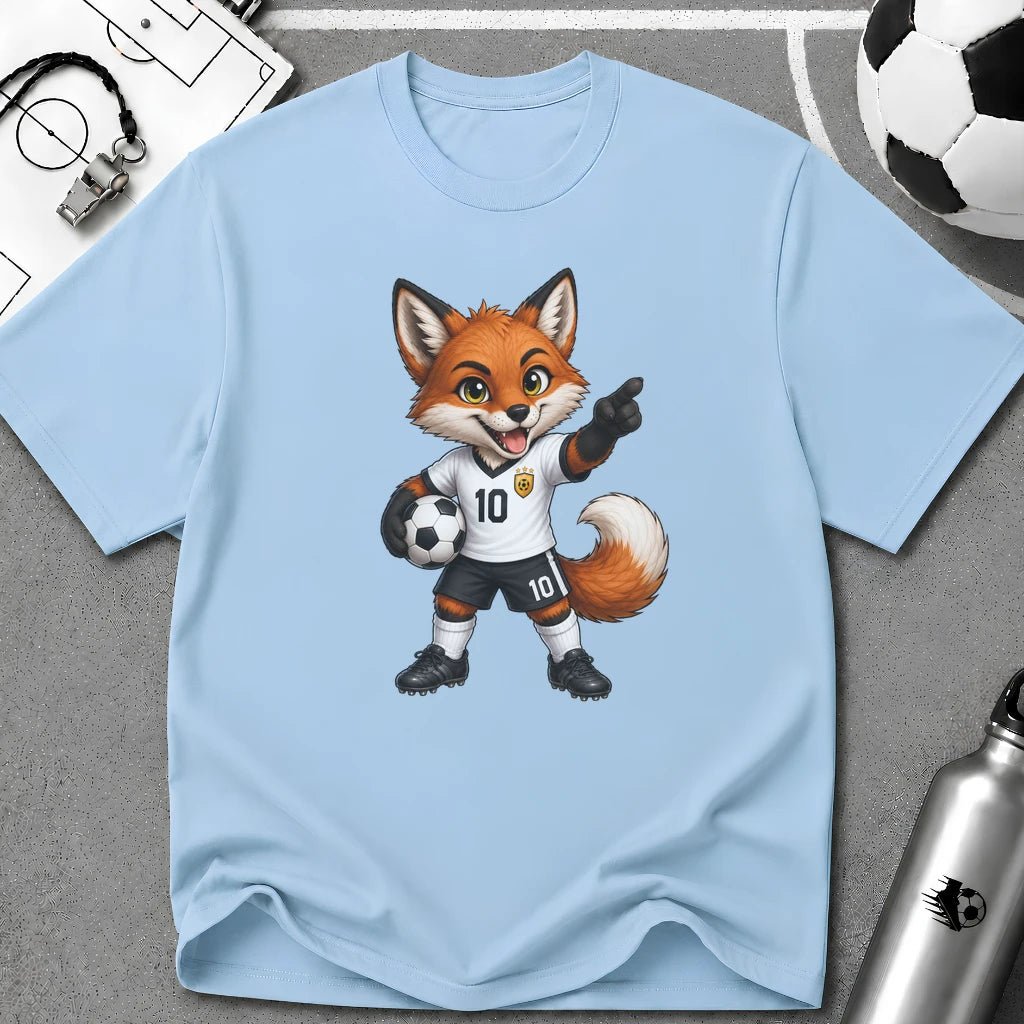 Red Fox Soccer Player T-Shirt - soccer fan t-shirt | GoalRush Studio