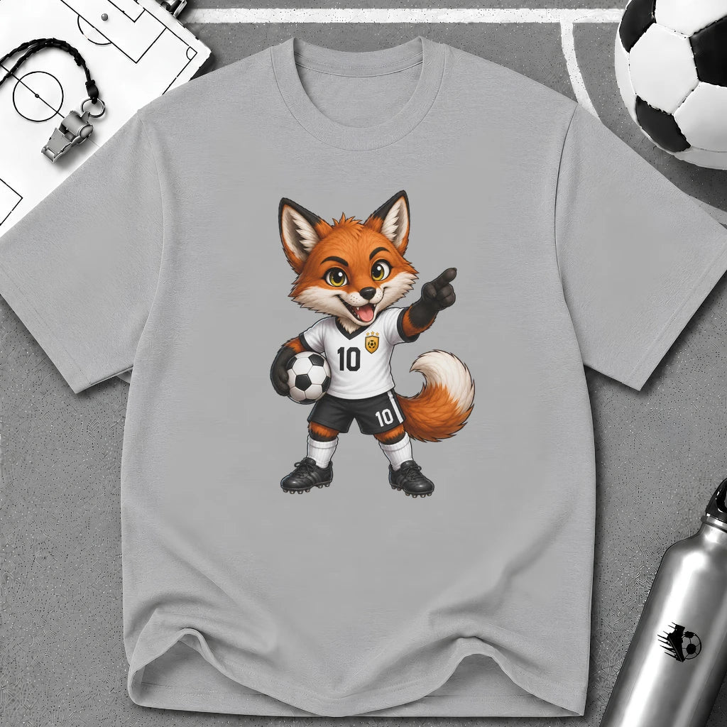 Red Fox Soccer Player T-Shirt - soccer fan t-shirt | GoalRush Studio