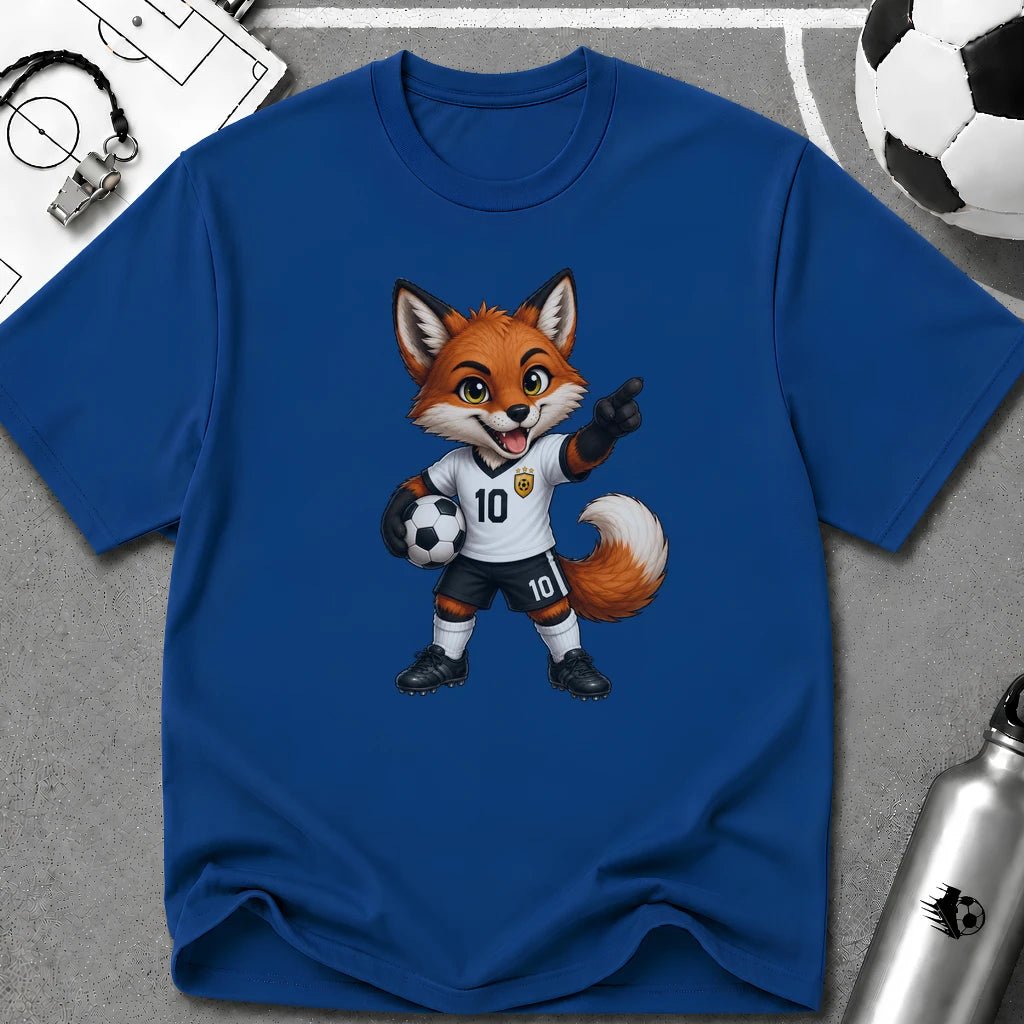 Red Fox Soccer Player T-Shirt - soccer fan t-shirt | GoalRush Studio