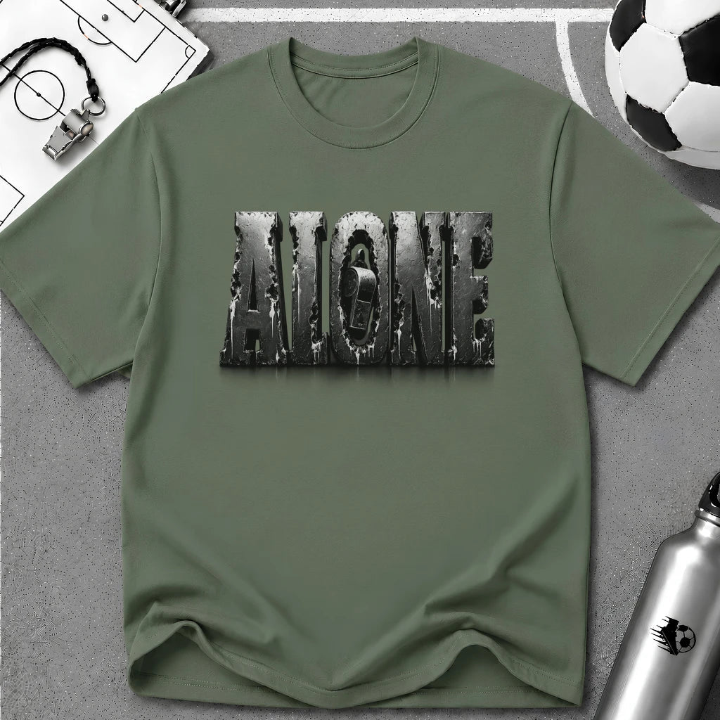 Referee Alone - 3D Typography T-Shirt - soccer fan t-shirt | GoalRush Studio